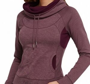 Prana Jacket XL Cowl Neck Pullover Ember Purple Hoodie